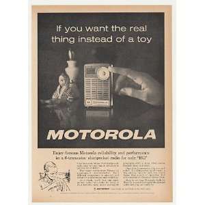    1962 Motorola Model X34 Shirtpocket Radio Print Ad