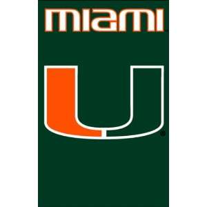   Miami Hurricanes 2 Sided XL Premium Banner Flag *SALE*: Sports