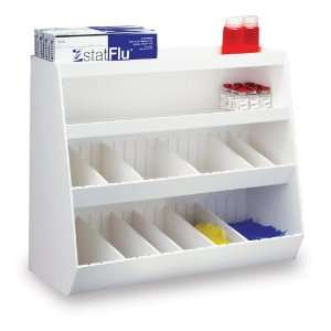 TrippNT 50028 White PVC Plastic Suture Shelf with 14 Adjustable 