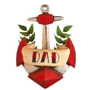  Tattoo Design Nautical Anchor Dad Ornament, 4.5 Inches 