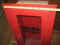 Vintage Allenco Fire Extinguisher Cabinet Wall Safe WOW  