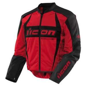  ICON ARC TEXTILE JACKET RED MD: Automotive