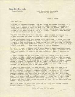 EDGAR RICE BURROUGHS   TYPED LETTER SIGNED 06/23/1944  