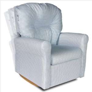  Contemporary Child Rocker Recliner   Blue Gingham Baby