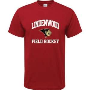   Lions Cardinal Red Youth Field Hockey Arch T Shirt
