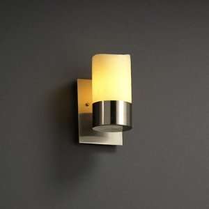  Melted Candle Shade Nickel Wall Lamp