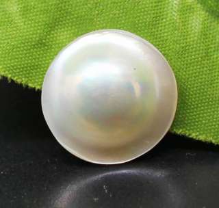 1pcs natural white mabe pearl loose 17 mm  