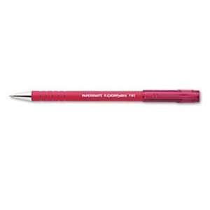   Ballpoint Stick Pen, Red Ink, Fine, Dozen PAP9670131: Office Products