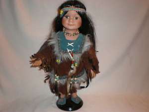 Native American Indian Porcelain Doll Cathay Collection  
