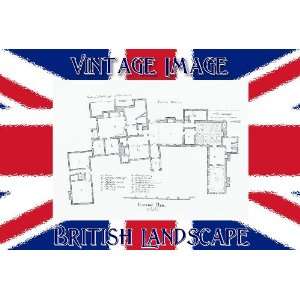   Card British Landscape Ufton Court Groundplan 1838