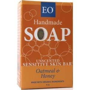  Bar Soap Sensitive Oatmeal & Honey 4 OZ   Eo Health 
