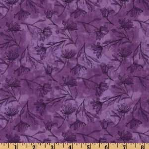   Daisy Sketch Purple Fabric By The Yard Arts, Crafts & Sewing