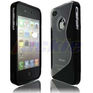   Crystal Rubber TPU Gel Skin Back Case Cover For iPhone 4 4G 4S  