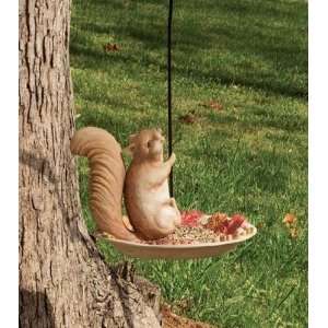  Squirrel Portly Hanging Bird Feeder Patio, Lawn & Garden