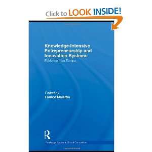 Knowledge Intensive Entrepreneurship and Innovation Systems Evidence 