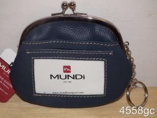MUNDI GENUINE LEATHER LARGE COIN PURSE WALLET   NEW  
