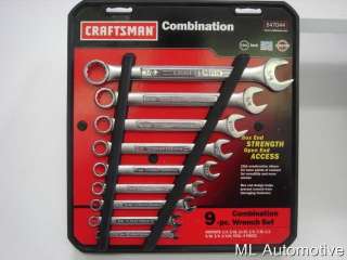 New Craftsman Tools 9 pc. SAE Combination Wrench Set  