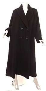 VINTAGE Ungaro Solo Donna Paris Black 80% wool/ 20% angora long coat M 