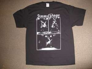 LED ZEPPELIN   JIMMY PAGE T SHIRT EXTREMELY RARE VINTAGE PRINTED 