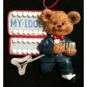 8071 American Idol Bear Personalized Christmas Ornament:  