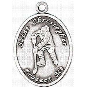  Womens Hockey Medal   Sterling Silver with 18 Inch Chain 