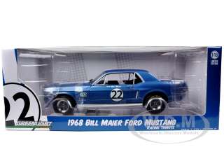 18 scale diecast model car of 1968 Ford Mustang T/A #22 Bill Maier 