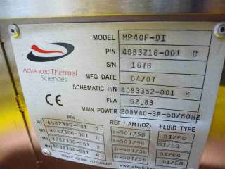 ATS M Pak Temp. Control Chiller System MP40F DI working  