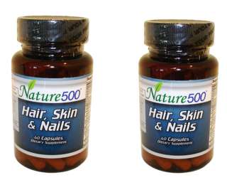 Nature500 Hair, Skin, and Nails Essential Nutrients 120 Capsules 