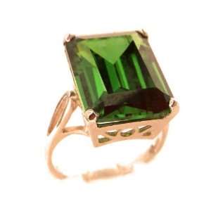   cut Synthetic Emerald Ring   Size 10   Finger Sizes 5 to 12 Available