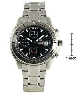 Orient Chronograph Mens Black Dial Watch  Overstock