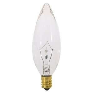  Satco S3391 120V E14 Euro Base 40 Watt B9.5 Light Bulb 