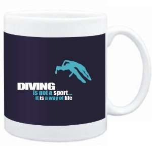  Mug Navy Blue  Diving is not a sport it is a way of 