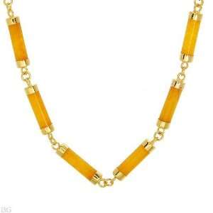 Necklace With Genuine Jades Beautifully Crafted in 14K/925 Gold plated 