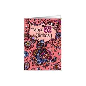  Happy Birthday   Mendhi   62 years old Card: Toys & Games