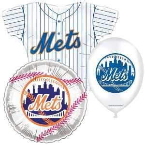  MLB New York Mets 17 Pack Balloon Party Set Sports 