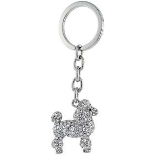Dog Puppy Key Chain w/ Brilliant Cut Swarovski Crystals lskc073  
