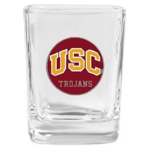 Set of 2 USC Trojans Square Shot Glass   NCAA College Athletics   Fan 