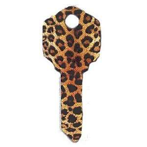  Funky   Leopard Skin House Key Schlage / Baldwin SC1