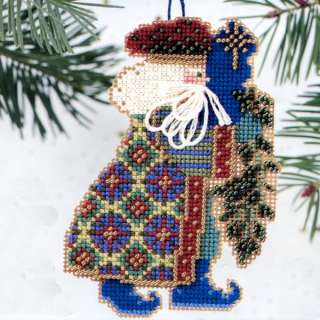 Eastern Star Santa Beaded Ornament Kit Mill Hill 2000 Starlight Santas 