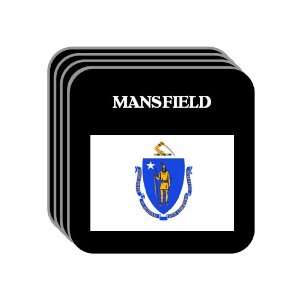 US State Flag   MANSFIELD, Massachusetts (MA) Set of 4 Mini Mousepad 
