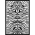   Zebra Animal Print Black/ Off White Rug (53 X 79)  Overstock