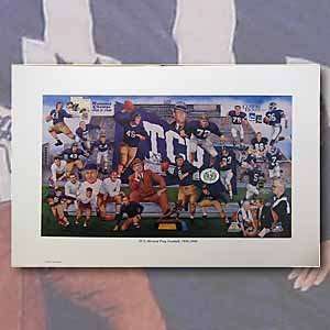  TCU Horned Frog Football Mural 1896 200 Lithograph By Ted 