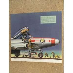  Dave Mink 50s color Illustration,print art (Lockheed F 94 