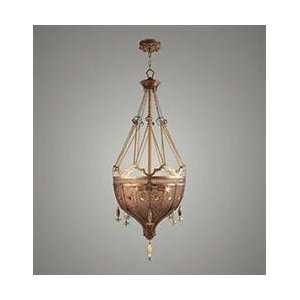   Bronze Byzance Crystal Three Light Foyer Pendant from the Byzance Col