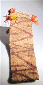 THIS BABY CARRIER MADE FROM TAPA BARK CLOTH BY PEOPLE OF THE WAIWAI 