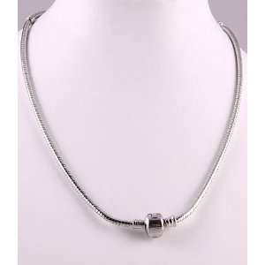  Sterling Silver Plated Pandora Style Necklace ~ Add Your 