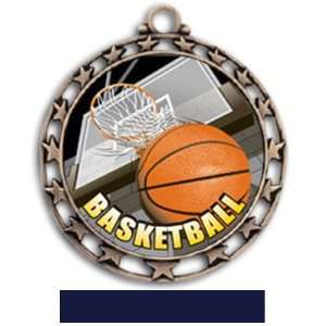 Hasty Awards 2.5 Custom Basketball HD Insert Medals BRONZE MEDAL/NAVY 
