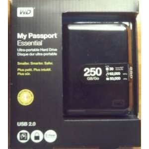   USB 2.0 Midnight Black Portable External Hard Drive Wdbaaa2500abf nesn