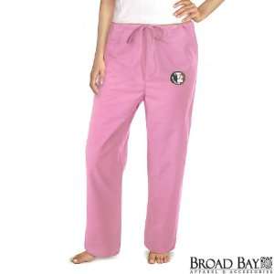  FSU Pink Scrubs Pants DRAWSTRING BOTTOMS Florida State University 
