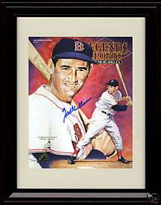 Framed Ted Williams Legends Magazine Autograph Print  